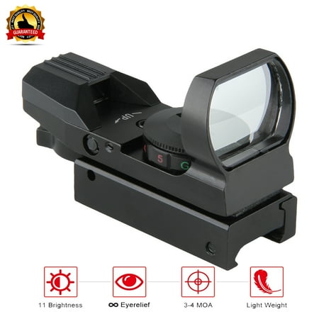 Excelvan Micro Red & Green Illuminated Dot Sight Riflescope, Micro Rifle Gun Sights, Multi-Coated Lenses 100% Fogproof Shockproof Optics (Best Color For Gun Sights)