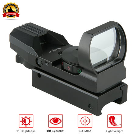 Excelvan Micro Red & Green Illuminated Dot Sight Riflescope, Micro Rifle Gun Sights, Multi-Coated Lenses 100% Fogproof Shockproof Optics (Best Red Dot Optic For Ar15)