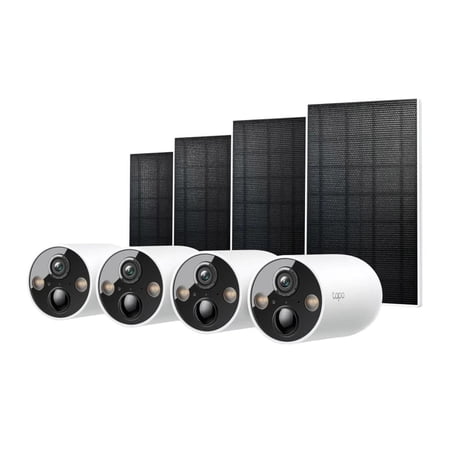 TP-Link Tapo TC85 2K Wire-free Smart Security Camera, 4-pack with Solar Panels