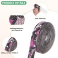 thumbnail image 2 of Uxcell 2-Roll Crystal Rhinestone Ribbon,0.5/1.1 Inch x 2 Yards for DIY Necklace[Pink Leopard Print], 2 of 6