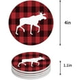 thumbnail image 1 of RYLABLUE Merry Christmas Elk Set of 6 Round Coaster for Drinks, Absorbent Ceramic Stone Coasters Cup Mat with Cork Base for Home Kitchen Room Coffee Table Bar Decor, 1 of 5