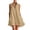 #0001-Beige, variant on Women's Mock Neck Sleeveless Flowy Ruffled Swimsuit Cover-Up Dress with Front Zip Detail Bathing Suit Beach Bikini Wrap Summer Vacation Poolside Loose Casual Mini Sundress​