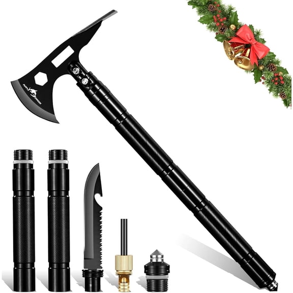 Hatchet Axe, Multi-Tool Camping Axes with Pick, High Carbon Steel Outdoor Hatchets for Camping, Portable Axe Backpaging Survival Emery, Chrisas Gifts Men