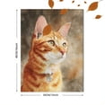 thumbnail image 3 of Orange Tabby Cat Portrait Canvas Wall Art，Animal Decor for Living Room Bedroom Cafe Gallery, 3 of 8