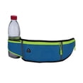 thumbnail image 3 of Outdoor Sports Waist Bag with Water Bottle Strap Reflective Running Belt Pouch for Hiking Cycling, Blue, 3 of 4