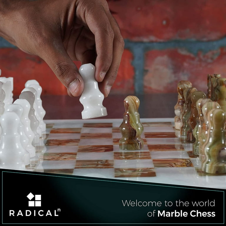 Radicaln Marble Chess Set 12 Inches White and Green Onyx Handmade Chess  Board Game for Adults - 2 Player Games for Adults - 1 Chess Board & 32  Chess