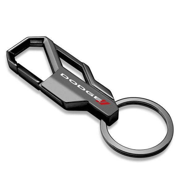 Dodge Logo Gunmetal Black Carabiner-style Snap Hook Metal Key Chain Keychain