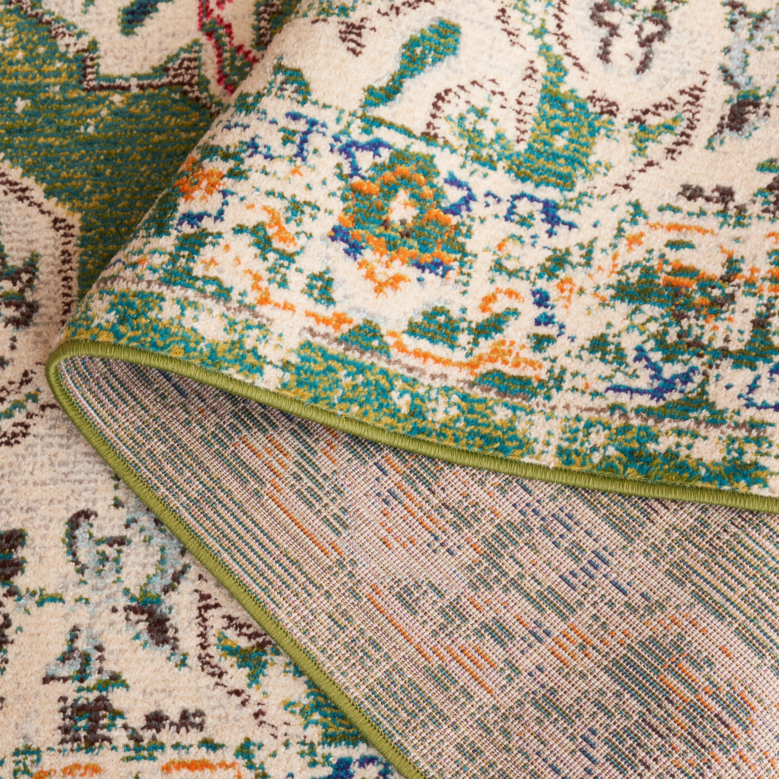SAFAVIEH Madison Richmal Oriental Area Rug, Green/Aqua, 9' x 12'