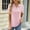 Pink, variant on Njoeus Womens Tops, Black T Shirts Womens Collared V Neck Shirts Summer Short Sleeve Work Tops Loose Casual Tunic Blouses with Pocket S-XXL