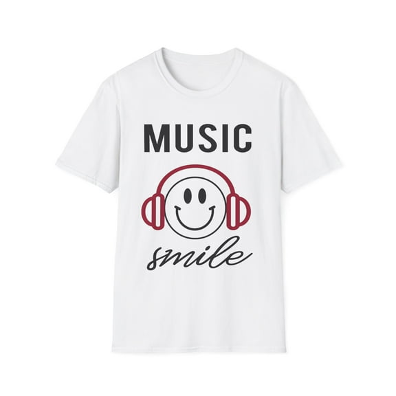 Awesome Music Lover Smiley DJ Face Awesome Unisex Softstyle T-Shirt