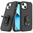 thumbnail image 1 of [PST] iPhone 15 Plus / 14 Plus Ring Case, Dual Layers Heavy Duty Magnetic Hard Kickstand Case with Ring Stand, 1 of 4