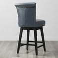 thumbnail image 6 of CHITA Swivel Counter Height Bar Stools with Fabric,26 inch, Faux Leather in Navy Blue, 6 of 7