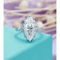 thumbnail image 3 of HeartsAndYou 2ct Marquise Cut Moissanite Milgrain Vintage Inspired Engagement Ring for Women 18k White Gold over Silver, 3 of 7