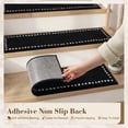 thumbnail image 3 of SIXHOME Non-Slip Carpet Stair Treads for Wooden Steps Plush Washable Stair Mats Indoor Peel and Stick Reusable Adhesive Stair Rugs 31"x31" Black Stair Landing Mats, 3 of 6
