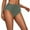 Army Green, variant on Summer Clearance Pitauce Womens High Waisted Full Coverage Bikini Bottoms Tummy Control Ruched Swimsuit Bottoms Tie Side Dtawstring Bathing Suit Swim Bottom