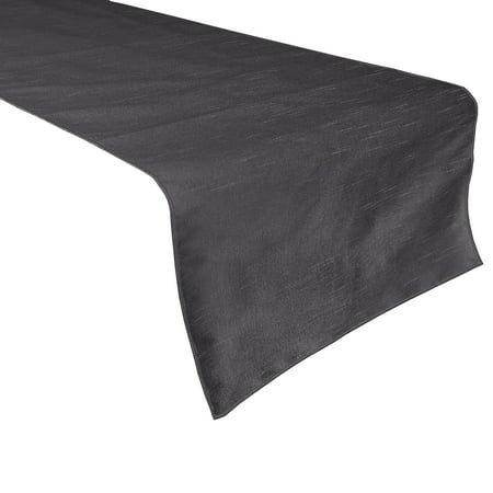 

Faux Silk Dupioni Table Runner Charcoal Grey