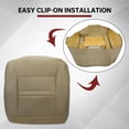 thumbnail image 6 of Kojem Seat Covers Leather Compatible with 2000 2001 Ford Excursion Limited XLT - Passenger Bottom Side, Tan, 6 of 14