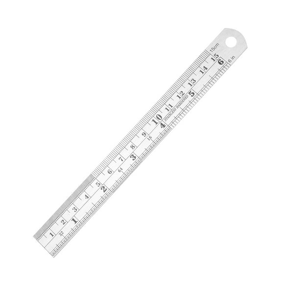 unbranded 4 Pcs Cone Hole Gauge Helix Ruler Double Scale Ruler 17X2cm Silver