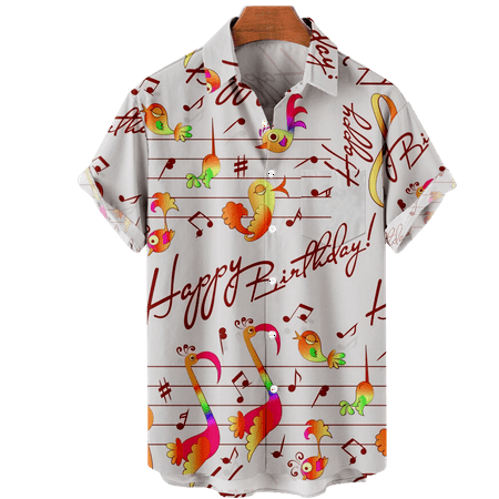 

MLFU Men s and Big Men s Musical Casual Tees Tropical Basic Clothing Apparel Size 100-170/XXS-8XL