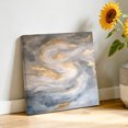 thumbnail image 3 of Canvas Wall Art, Yellow Grey Ombre Framed Canvas Prints for Living Room Bathroom, Modern Marble Ink Painting Abstract Gallery Wrapped Wall Decor for Home Office, Gifts, 12"x12" Ship Next Day, 3 of 9