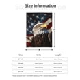 thumbnail image 5 of PHELIKA Eagle And American Flag 02 All Season Soft Throw Blanket Lightweight Flannel Fleece Blankets 50"x40", 5 of 8