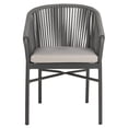 thumbnail image 3 of SAFAVIEH Matteo Stackable Outdoor Patio Rope Chair, Grey, Set of 2, 3 of 12
