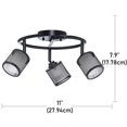 thumbnail image 3 of Beldi 1088-SP3 3 Light Baltimore Collection Ceiling Light, 13.4 "x 3.2", Black, 3 of 5