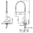 thumbnail image 4 of Ultra Faucets UltraFaucets Euro Collection Spring Spout Kitchen Faucet With Pull-Down Spray Matte Black UF17207 Matte, 4 of 5