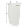 thumbnail image 4 of Mind Reader 40L Slim Laundry Hamper, Clothes Basket, Plastic, Adult 18.5”L x 10.75”W x 23.5”H, White, 4 of 8