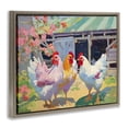 thumbnail image 2 of Stupell Industries Contemporary Colorful Chickens in Sunlit Yard Brown Floating Frame Canvas Art, 31 x 25, by Creative Studio, 2 of 8