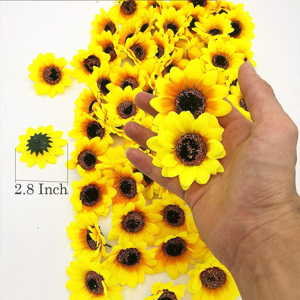 artificial silk sunflowers