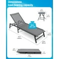thumbnail image 6 of FHVIT 3pcs Outdoor Chaise Lounge, Foldable Patio Lounge for Tanning Poolside Yard Deck Chairs, Table Included, 6 of 10