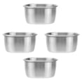 thumbnail image 2 of KAKOWELY 4pcs Stainless Steel Hot Pot Dipping Bowl Small Sauce Cup Seasoning Dish Saucer Appetizer Plates Sauce Container for Restaurant Home,1.97"X1.97"X1.06", 2 of 4