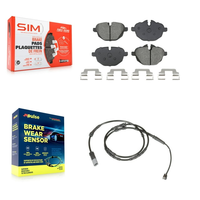 SIM Rear Semi-Metallic Disc Brake Pads and Wear Sensors Kit for Car BMW X3 X4 KSW-100820