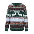 thumbnail image 5 of jsaierl Ugly Christmas Sweater Women Knit Mock Neck Reindeer Print Top Long Sleeve Plus Size Holiday Pullover Sweater Christmas Gifts for Women, 5 of 7