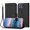 Black, variant on Phone Case for Motorola Moto G14 Card Slots Holder Flip Folio Wallet PU Lether Litch Pattern
