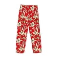 thumbnail image 4 of Kdxio Lilies Flowers Print Men's Sleep Pajama Pant Lounge Pants with Pockets, 4 of 8