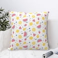 thumbnail image 4 of Pofeuu Tropical Fruit Print Double-sided plush pillowcase Square Throw Pillow Covers Pillows Cover for Living Room Bedroom Sofa Couch Cushion Cover（No pillow core）-24"x24", 4 of 7