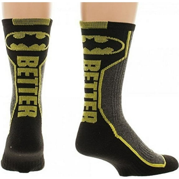 Batman Logo Text Better Active Crew Mens' Socks 1 Pair