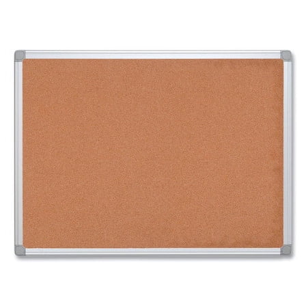 MasterVision Earth Cork Board, 24 x 18, Tan Surface, Silver Aluminum Frame, Each