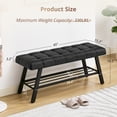 thumbnail image 6 of Carolayne Bedroom Bench Seat Upholstered Ottoman Bench, Black, 6 of 8