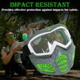 thumbnail image 4 of Glow-in-The-Dark Full Face Gel Blaster Mask Detachable Goggles Vented Frame for Outdoor Backyard Play Ages 14+, 4 of 10