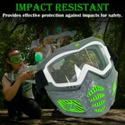 Gel Blaster Glow in the Dark Elite Face Mask for Ages 14+. Full Face Mask with Detachable Goggles, Fits All Types of Faces