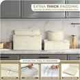 thumbnail image 5 of China Platter Storage Containers - Serving Platter Storage Containers - Christmas Platter Storage Rack & Platter Organizer Quilted Exterior, Handles & Felt Dividers Storage Platter for Packing Dishes, 5 of 5