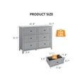 thumbnail image 3 of EastVita Modern 6 Chest Of Drawer Dresser, Modern Dresser With Deep Drawers And Nickel Round Handle, Wood Organizer Storage Cabinet For Bedroom, Living Room, Hallway, 3 of 8