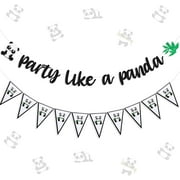 Kreatwow Panda Party Banner Decorations Panda Like a Panda Banner Panda Pennant Banner Panda Theme Birthday Party Hanging Garland Panda Bamboo Birthday Panda Party Banner Animal Theme Kids Birthday