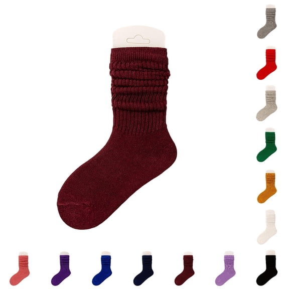 QWERTY Kids Soft Mid Crew Socks for Toddlers Boys Girls Everyday School Play Size 6-8 years