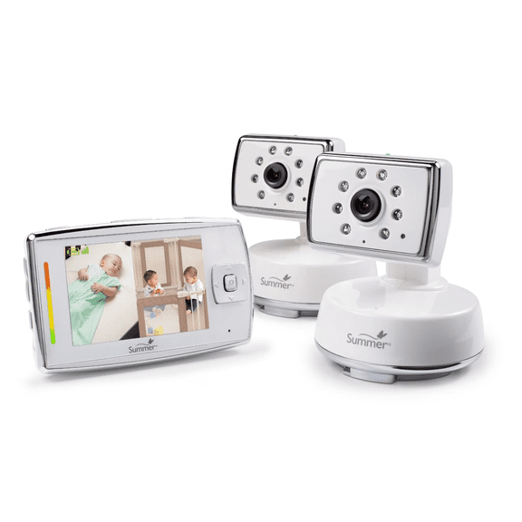 Open Box Summer Infant Dual View Extra Camera 35" Video Baby Monitor with Two-Way Communication, White
