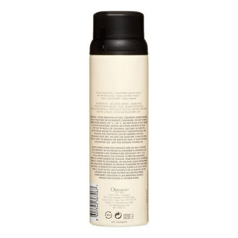 Calvin Klein Obsession 4 Pack Fragrance Body Spray for Men 5.4 oz Walmart