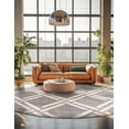 thumbnail image 5 of Unique Loom Trellis Collection Area Rug (8' Round Gray/Beige), 5 of 7